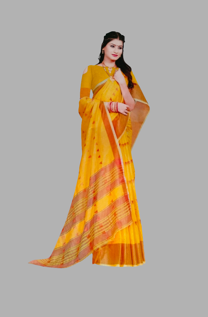 Khadi Silk Saree with Blouse